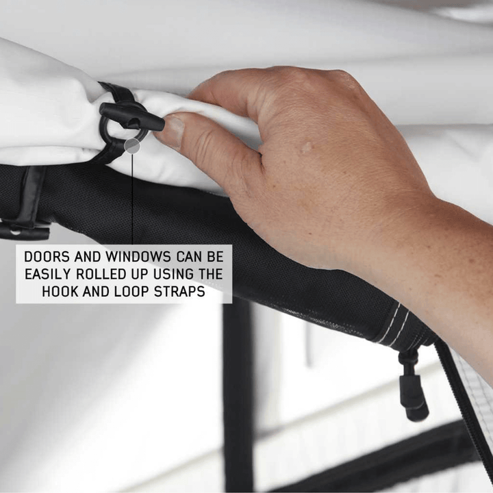 HD Nomadic 3 Arctic White Extended Soft Shell Roof Top Tent, White Body Dark Grey Rainfly