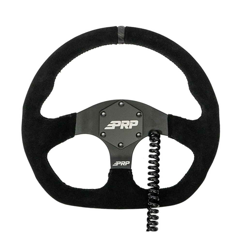 Heated Comp-R Suede Steering Wheel [D-Shaped] | Black