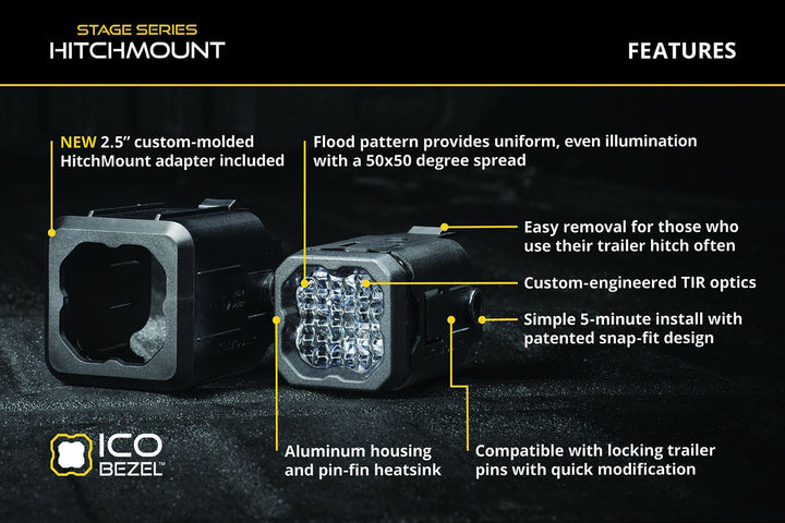 HitchMount LED Pod Reverse Kit Fits 2024+ Toyota Tacoma