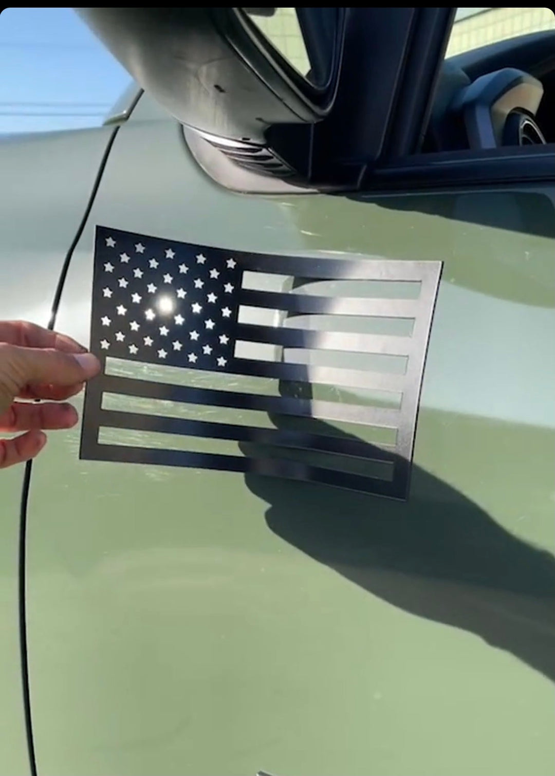 American Flag Vehicle Magnets - Black