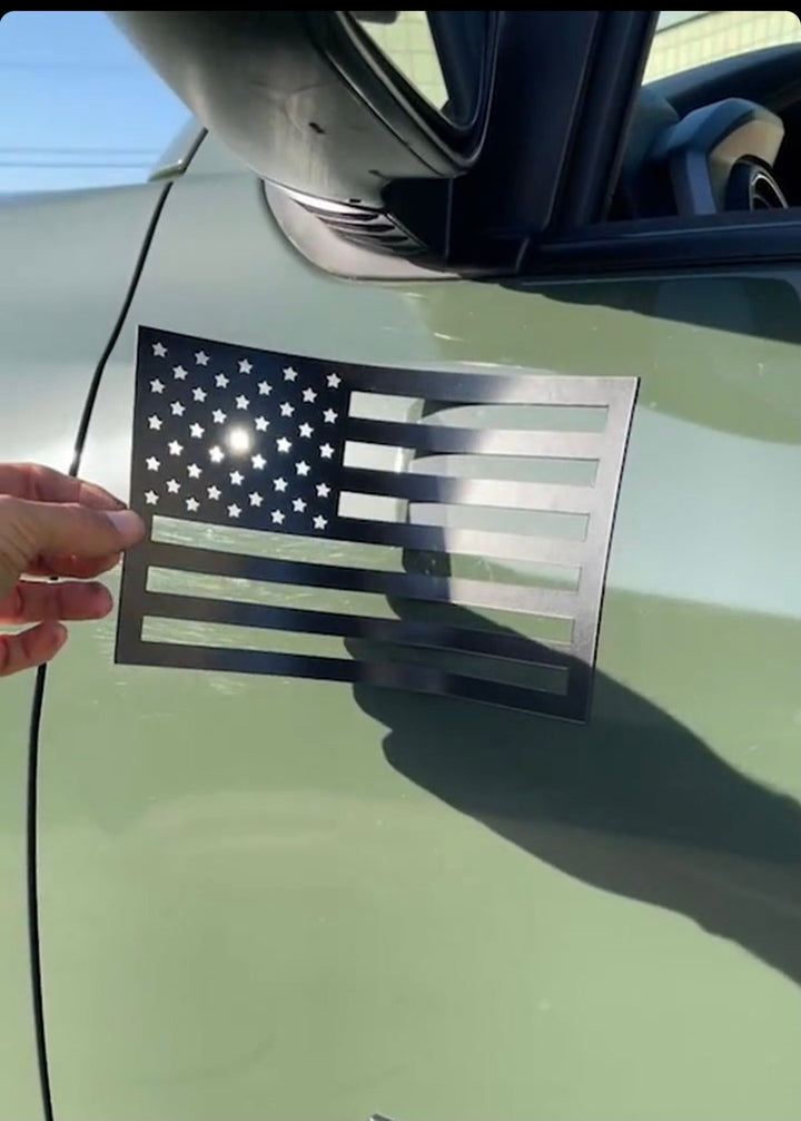 American Flag Vehicle Magnets - Black