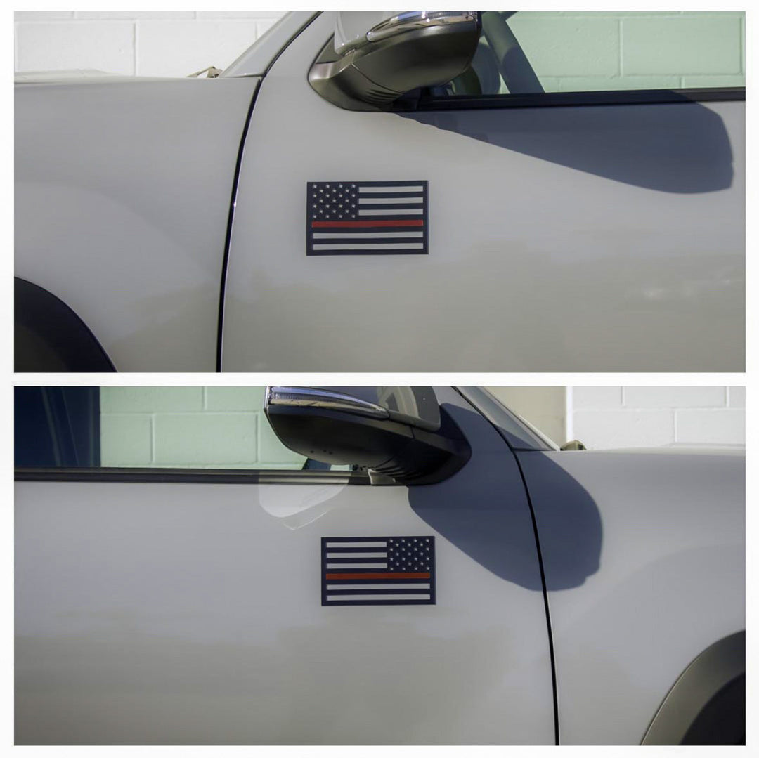 American Flag Vehicle Magnets - Black