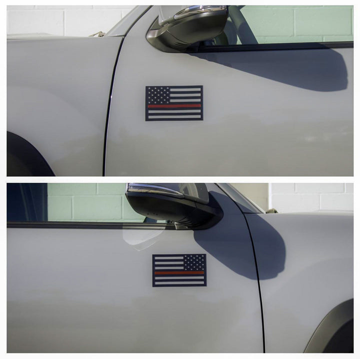 American Flag Vehicle Magnets - Black