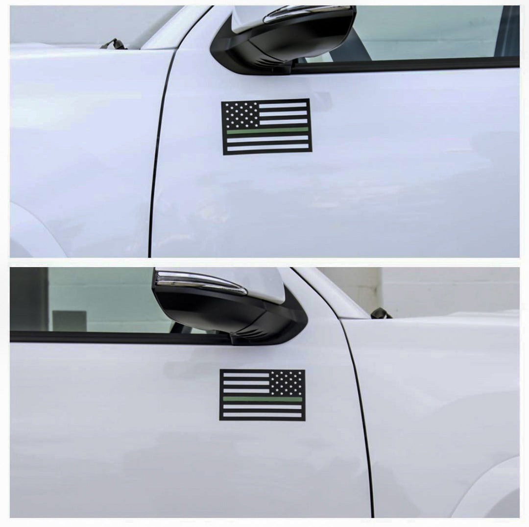 American Flag Vehicle Magnets - Black