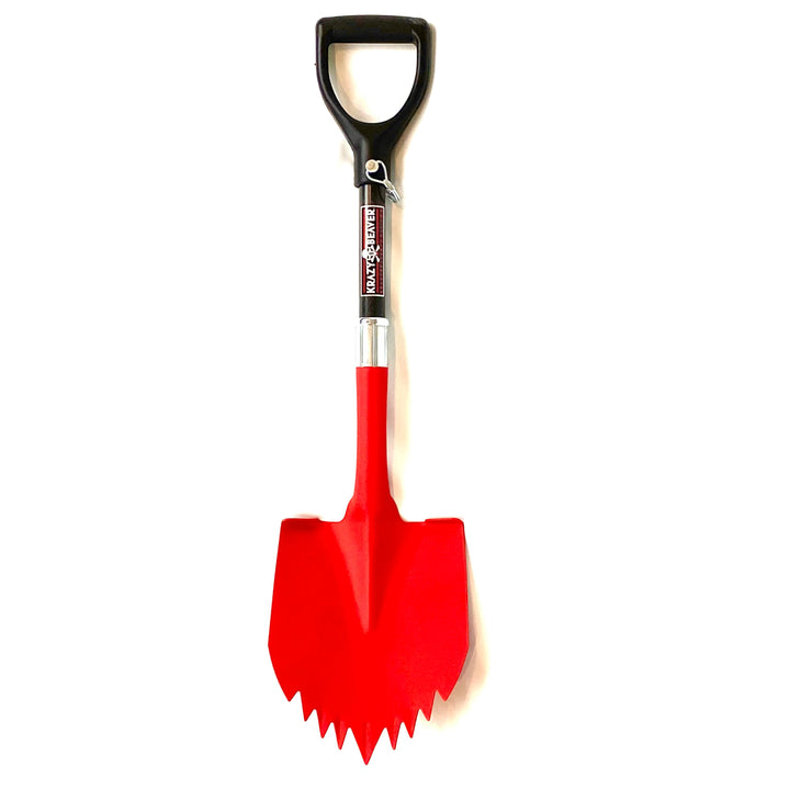 Krazy Beaver Shorty Shovel | Textured Red Head / Black Handle | ATV / UTV