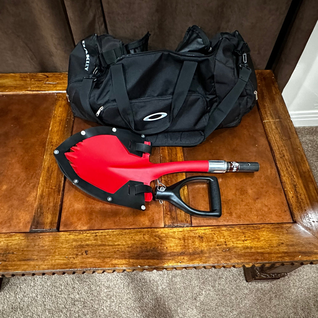 Krazy Beaver Mini Shovel | Textured Red Head / Black Handle | + Guard