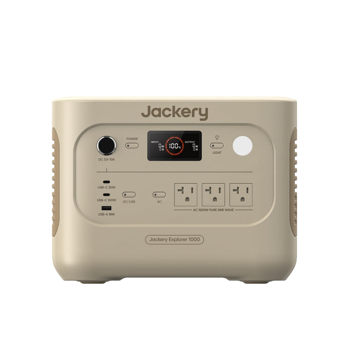 Jackery Explorer 1000 V2 Portable Power Station - Dune White