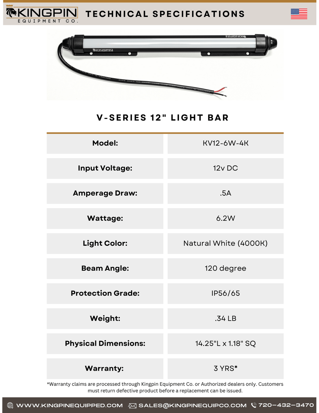 V-Series 12" Light Bar