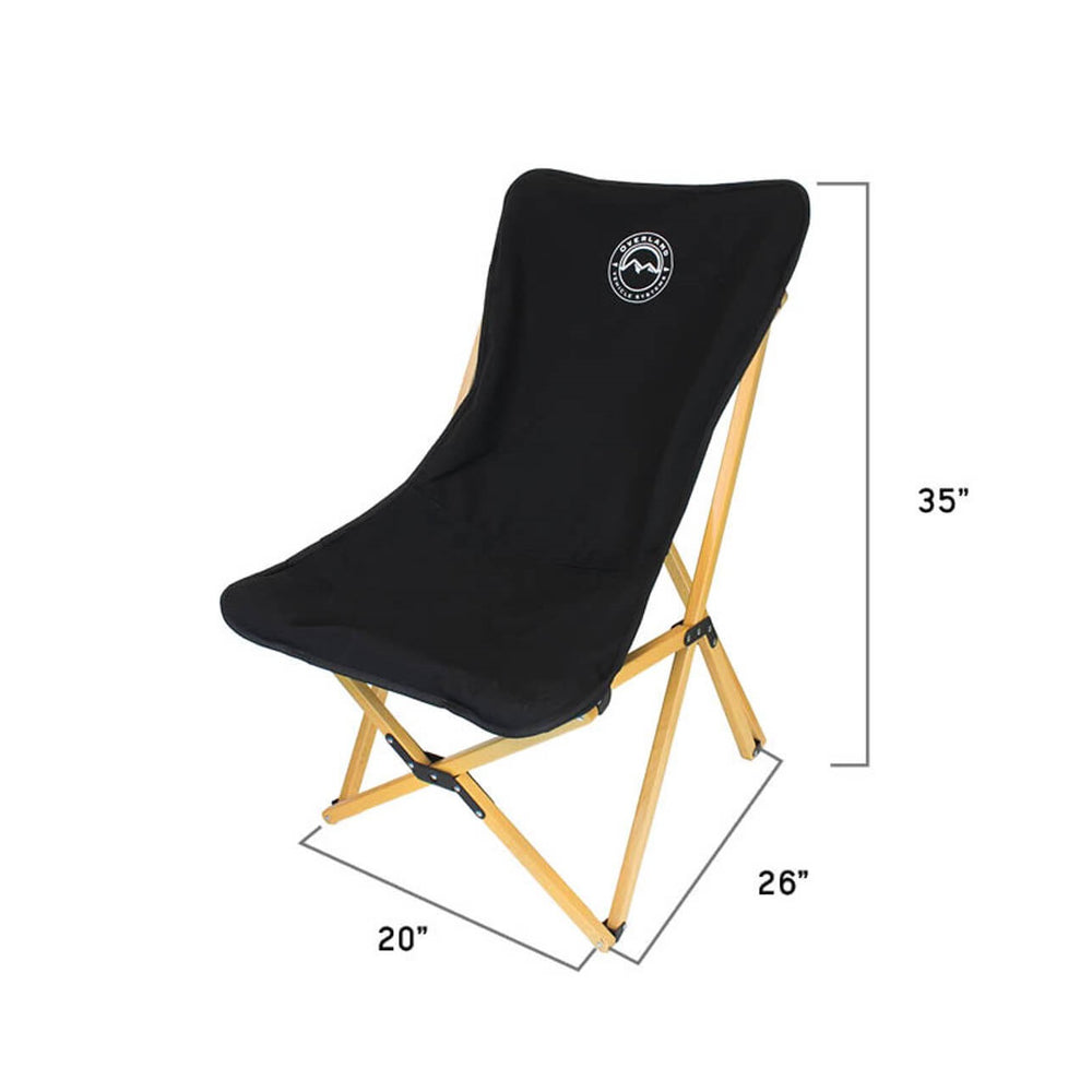 Kick It Camp Chair - Wood Base & Storage Bag