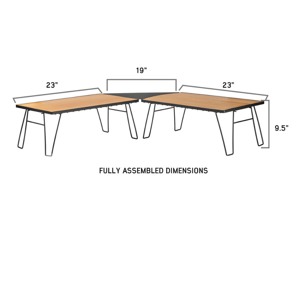 Kick It Camp Table - Wood Base & Storage Bag