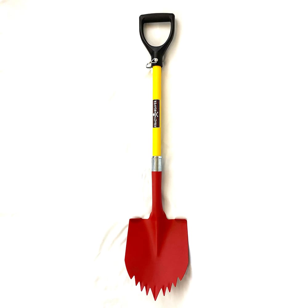 Krazy Beaver Shovel - Textured Red Head with Yellow Handle