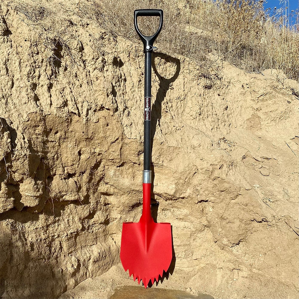 Krazy Beaver Shovel XL - Red Textured Head with Black Handle