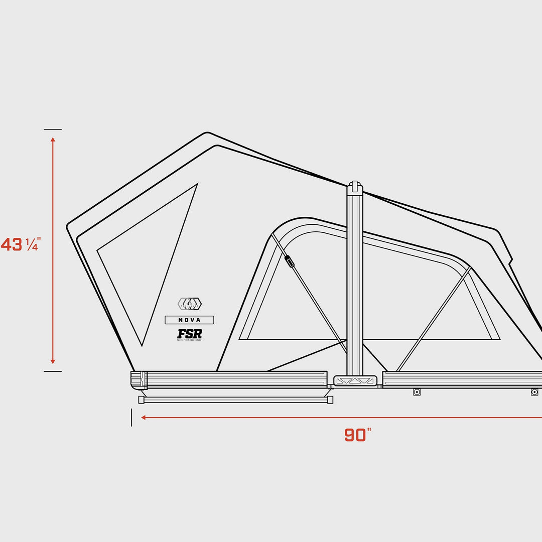 Nova King - Hybrid Foldout Rooftop Tent