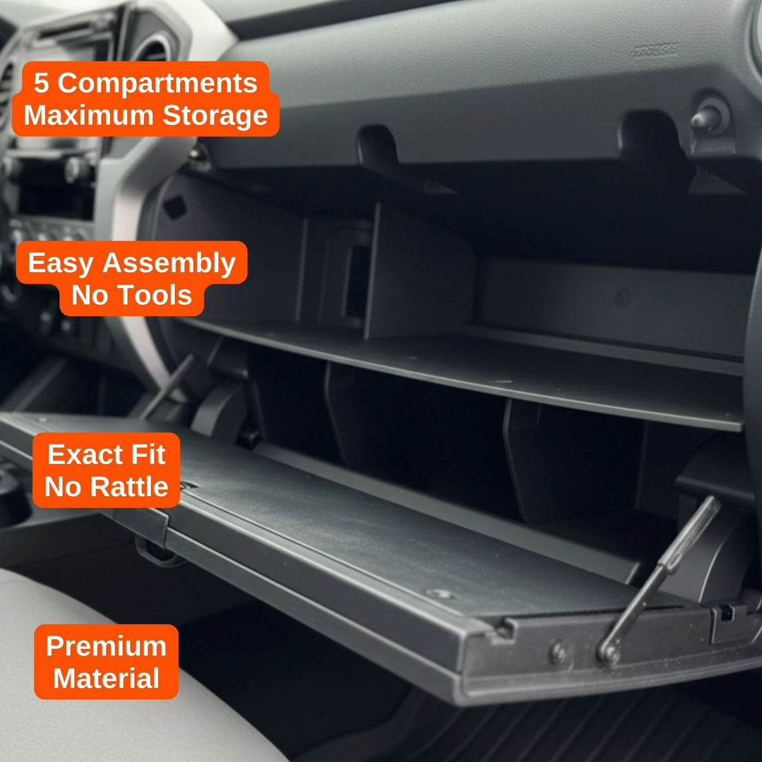 Organizer Set: Console, Glove Box & Tray fits 2016-2023 Toyota Tacoma