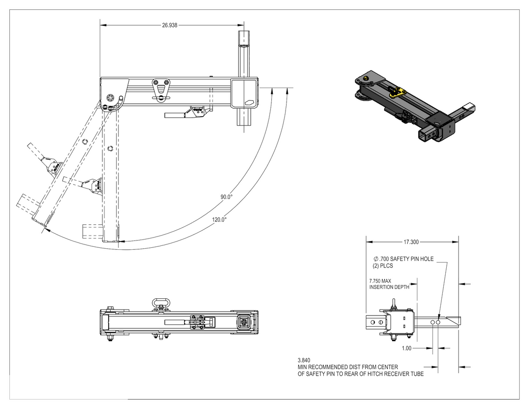 RambleSwing™ Swing Out Hitch Rack