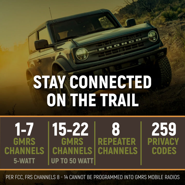 Rambler G4 GMRS Mobile Radio with Antenna Radio Kit