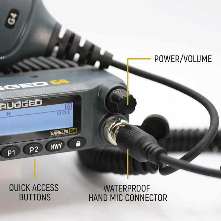 Rambler G4 GMRS Mobile Radio with Antenna Radio Kit