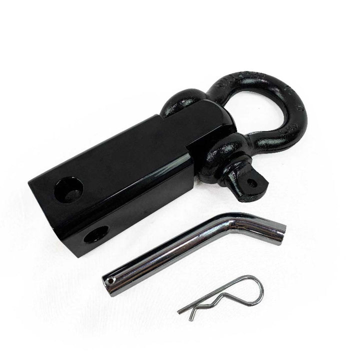 Receiver Mount Recovery Shackle 3/4" 4.75 Ton Rated Black Universal