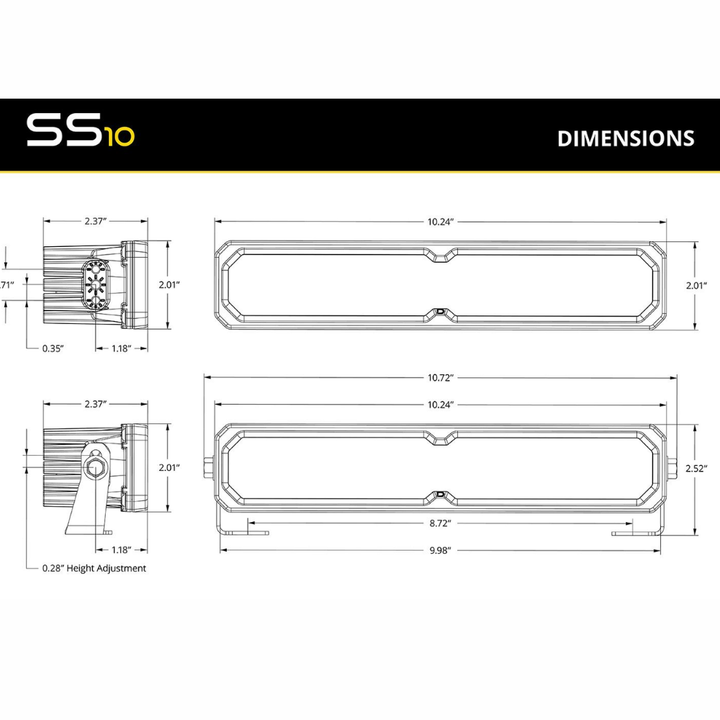 SS10 White LED Light Bar (one)