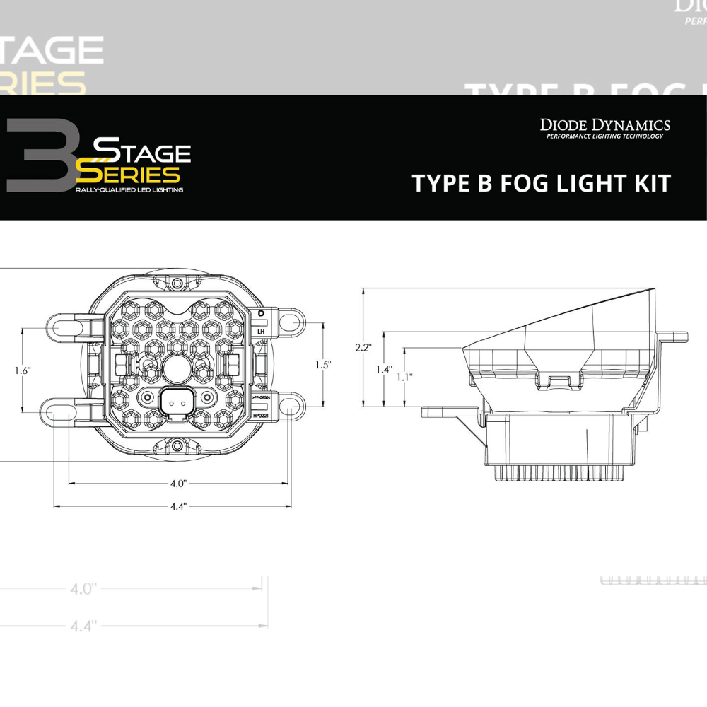 SS3 LED Fog Light Kit fits 2012-2015 Toyota Tacoma