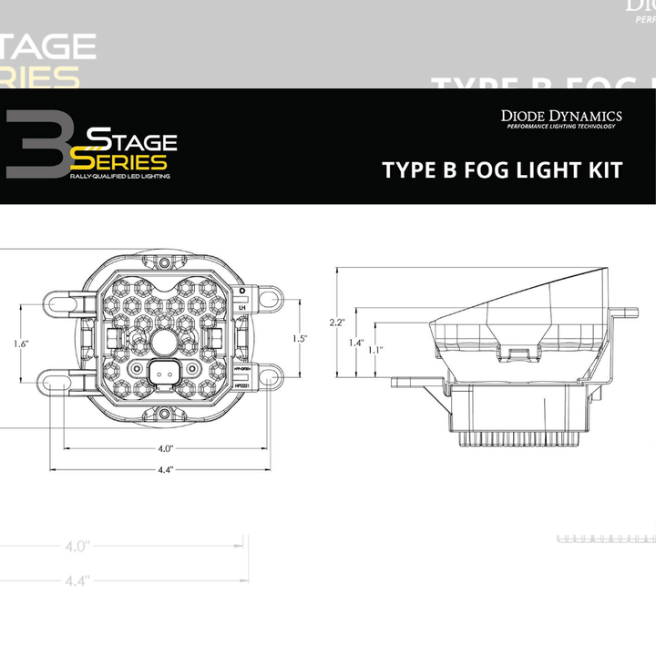 SS3 LED Fog Light Kit fits 2012-2015 Toyota Tacoma