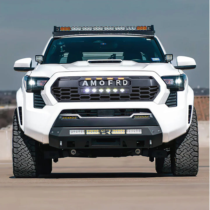 TRD PRO Style Front Grille w/ LED Off-Road Lights, Amber Lights and DIY Letters fits 2024+ Toyota Tacoma