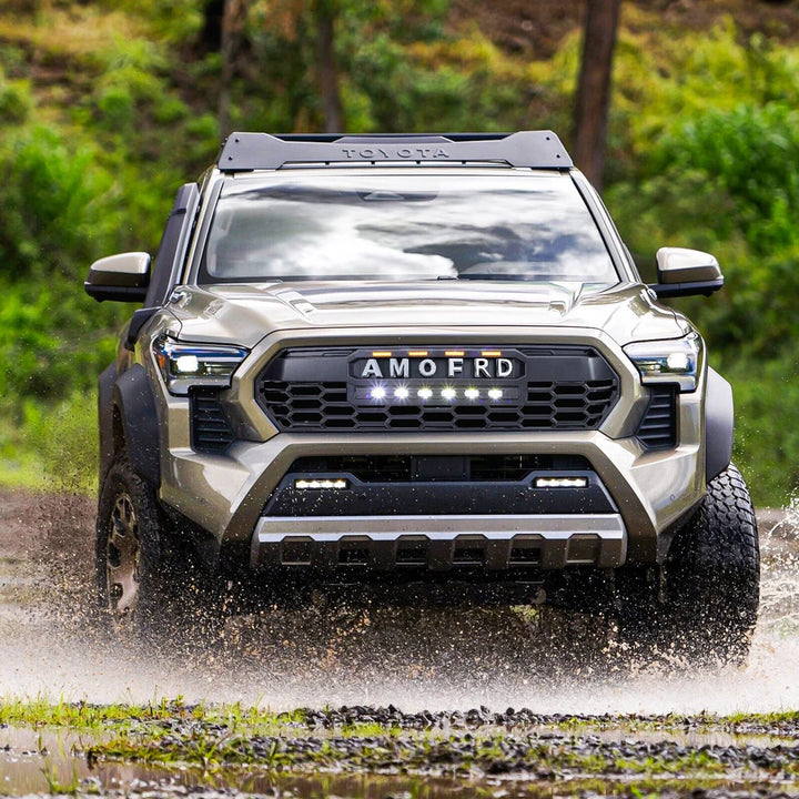 TRD PRO Style Front Grille w/ LED Off-Road Lights, Amber Lights and DIY Letters fits 2024+ Toyota Tacoma