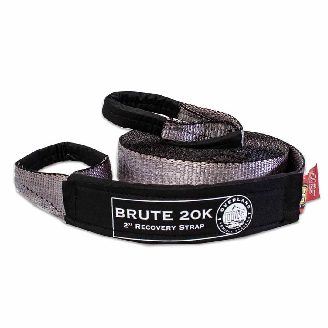 Tow Strap 2" x 30' 20,000 LB. Gray W/ Black Ends