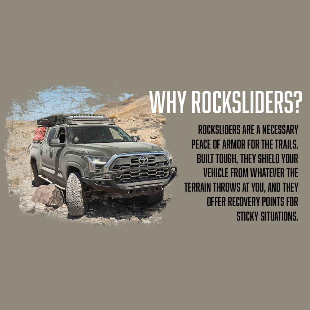 2024+ Toyota Tacoma Overland Bolt-On Rock Sliders