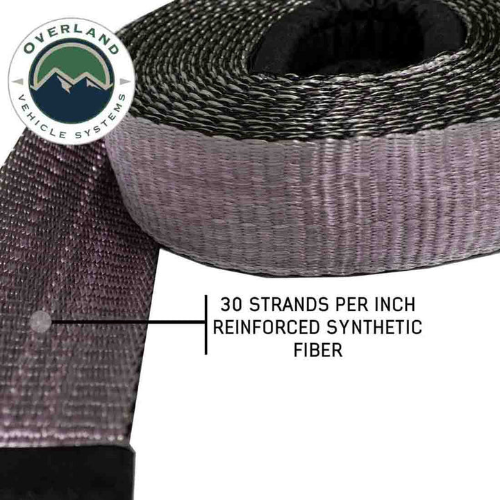 Tree Saver Tow Strap 40,000 lb. 4" x 8' Gray With Black Ends & Storage Bag