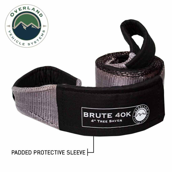 Tree Saver Tow Strap 40,000 lb. 4" x 8' Gray With Black Ends & Storage Bag