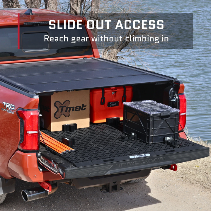 Tmat Truck Bed Organizer Slide Out Mat | Universal Fit for Standard Beds 6' to 6'5"