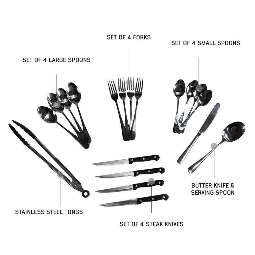Ultimate 39 Piece Utensil Set - Black Powder Coat Universal