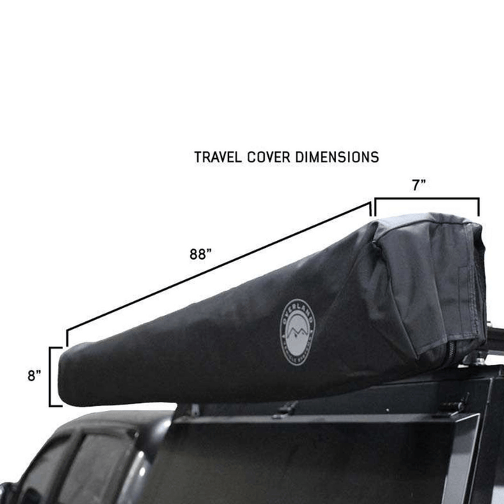 XD Nomadic 270 Degree Awning W/Lights & Black Out - Black Body, Grey Trim & Black Travel Cover