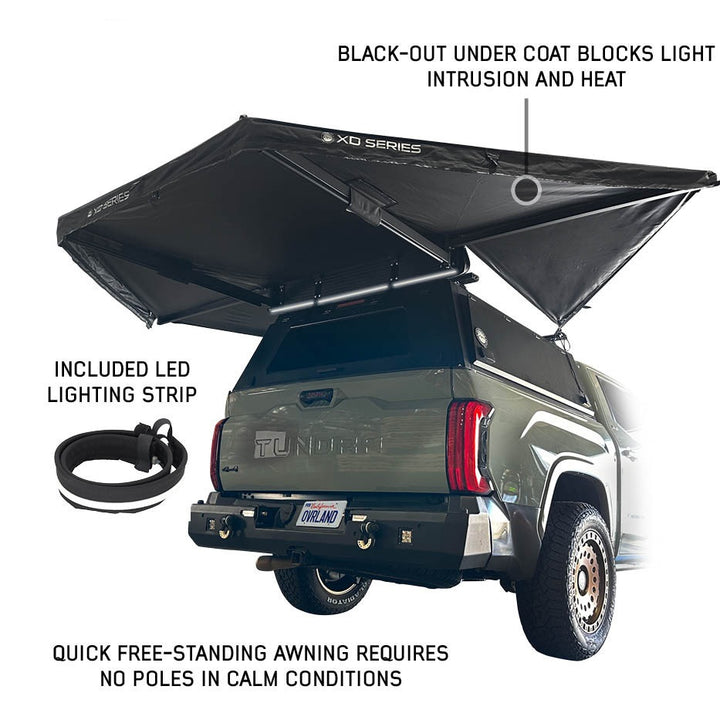 XD Nomadic 315 Degree Awning - Black Fabric and Travel Cover