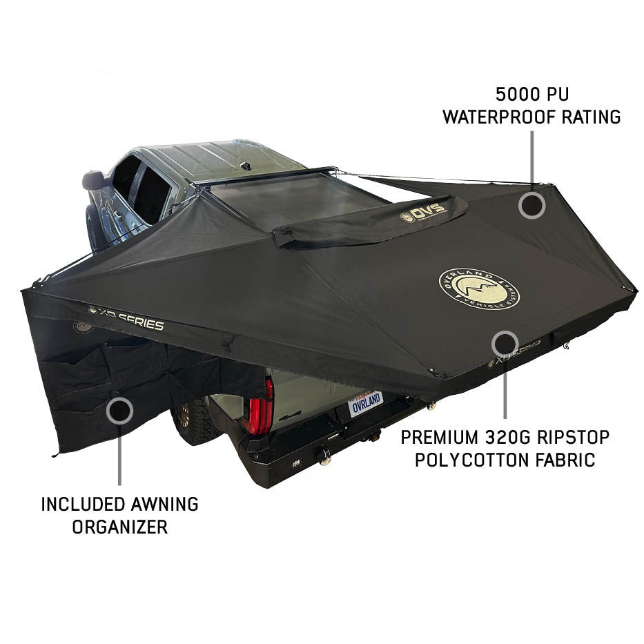 XD Nomadic 315 Degree Awning - Black Fabric and Travel Cover