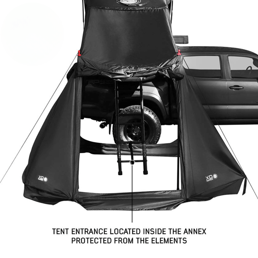 XD Everest Annex Room Roof Top Tent Extension - Black Body Grey Trim