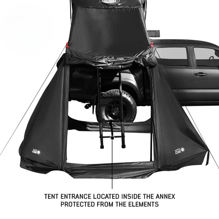 XD Everest Annex Room Roof Top Tent Extension - Black Body Grey Trim