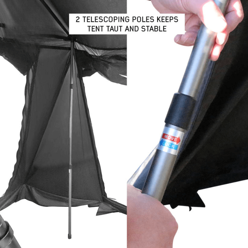 XD Everest Annex Room Roof Top Tent Extension - Black Body Grey Trim