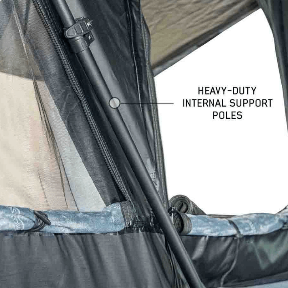 XD Everest Cantilever Aluminum Roof Top Tent - Grey Body & Black Rainfly