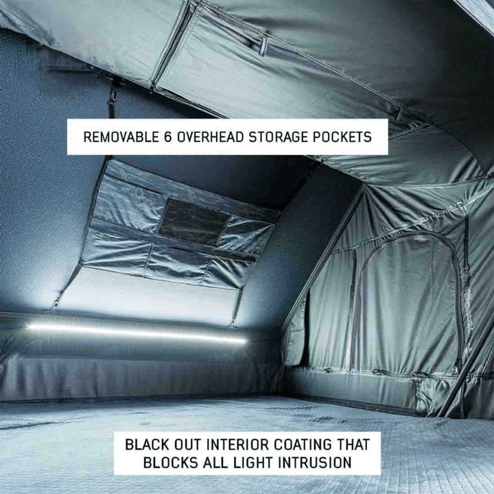 XD Everest Cantilever Aluminum Roof Top Tent - Grey Body & Black Rainfly