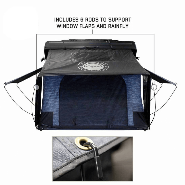 XD Everest Cantilever Aluminum Roof Top Tent - Grey Body & Black Rainfly