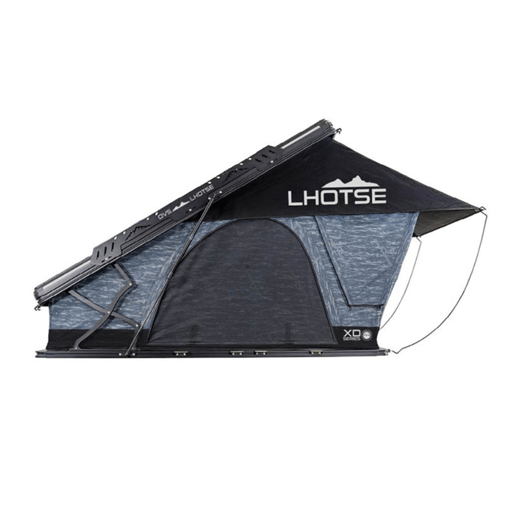 XD Lhotse Clam Shell Aluminum Hard Shell Roof Top Tent, Blue Body & Bl