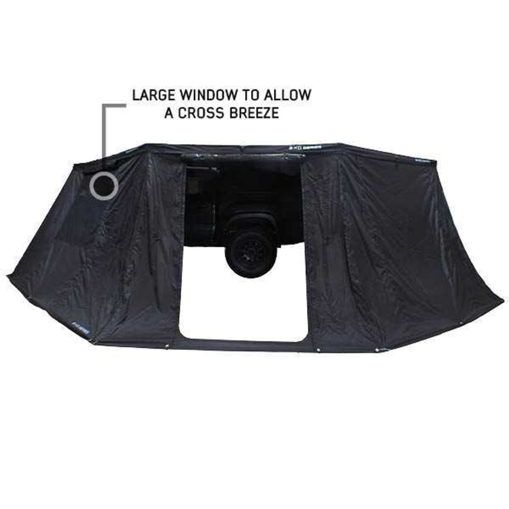 XD Nomadic 270 Degree Awning & Wall Kit Combo Lights, Black Out, Bla