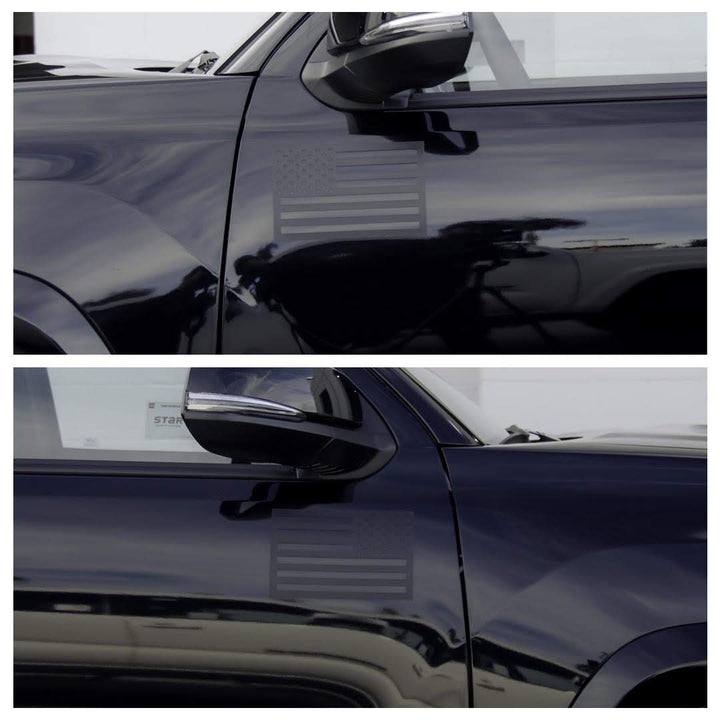 American Flag Vehicle Magnets - Black