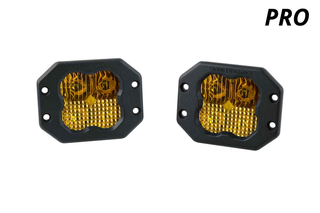 SS3 SAE Yellow Pro Flush Mount LED Pods