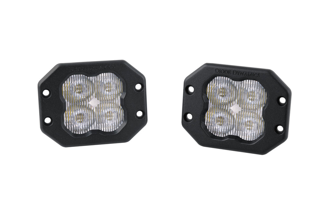 SS3 SAE/DOT White Sport Flush Mount LED Pods