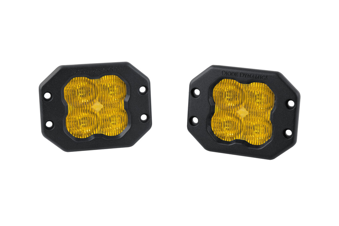 SS3 SAE Yellow Sport Flush Mount LED Pods