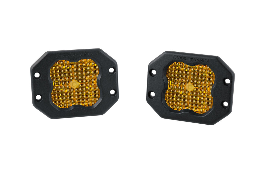 SS3 SAE Yellow Sport Flush Mount LED Pods