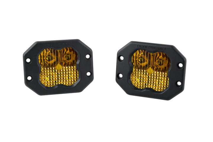 SS3 SAE Yellow Sport Flush Mount LED Pods